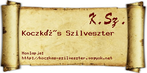 Koczkás Szilveszter névjegykártya