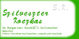 szilveszter koczkas business card